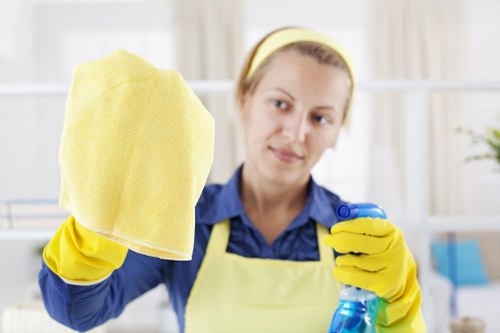 Communal stairwell cleaning in a Battersea property