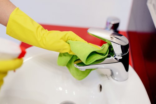 Professional carpet cleaning in a Battersea commercial interior