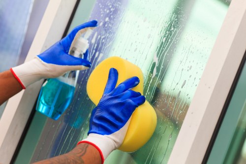 Detailed post-construction cleaning of a modern kitchen in SW11