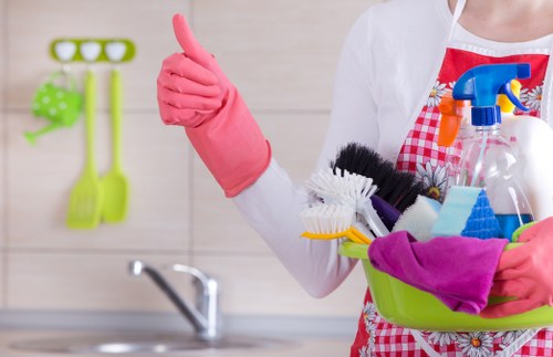 Local cleaners removing dust after refurbishment in SW11